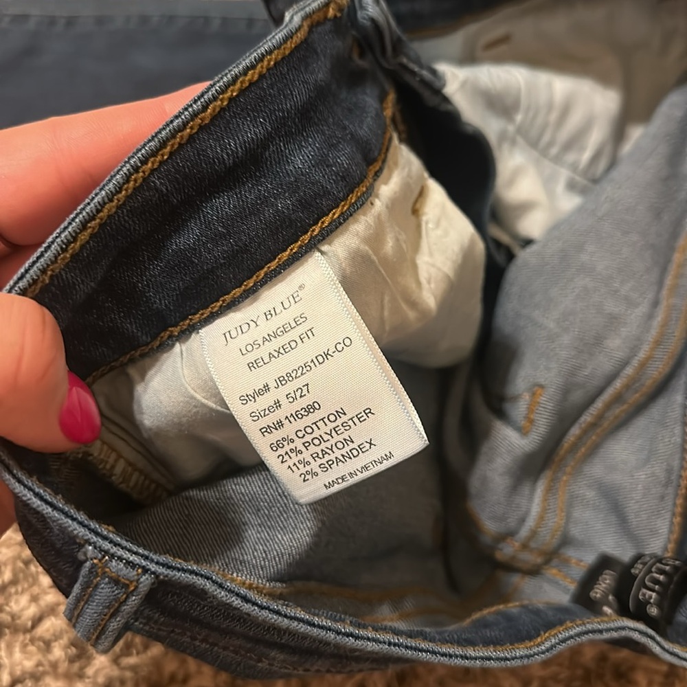 Judy Blue Relaxed Fit Blue Jeans 5 / 27 Long - Picture 10 of 10